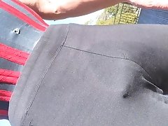 Sukkia peeing sitting on a chair