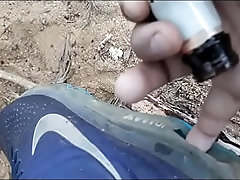 cortando meu nike air max detonado