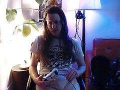 Gay long hair guy, gamer boy, big thick cock