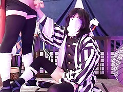 Adorable satan slaying femboys in epic cosplay session with penetration and cum