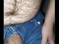 Gay guy lifted his huge ass up and masturbates a dick with his head down!