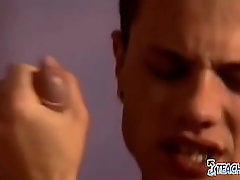 TeachTwinks: Domynick And Aaron Aurora Pinned Billy Rubens For Rough Shared Cock Use