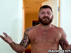 RagingStallion Tatted Up grizzly dominated By Italian fellow