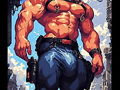 AI-Generated Ripped Beast: Your Hole Craves His Dominance