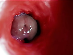 A big beautiful cock flows abundantly inside a wet slippery hole and smacks!