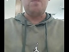 A gay man from Russia decided to have lunch first to get his strength back before masturbating in a shopping mall bathroom!