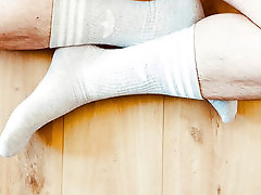 Cumming on my Adidas tennis socks