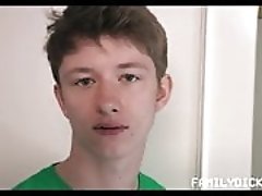 Thieving twink facialized after disciplinary bareback