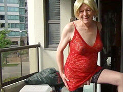 crazy Gigi - Looking torrid in her crimson nightie