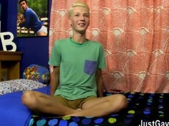skinny blond twink gets to get naked