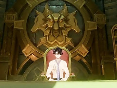 Office Wriothesley mod featuring Pinkznightingales in steamy Genshin Impact hentai action