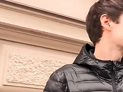 Lad stud experiences deep-throating for the first time and seems to love it