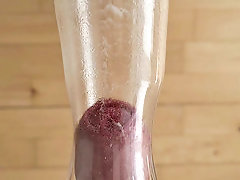 Vacuum cleaner suck guys cock to cumshot