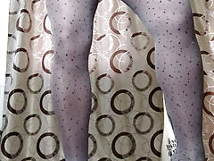 Legs in sexy patterned stockings