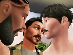 Interracial bareback fun with muscle hunks in gay hentai