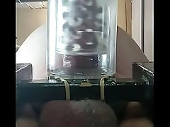 masturbation machine makes my cock cream close up