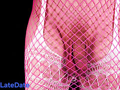 CD Sissy in Fishnet Dress and Stockings