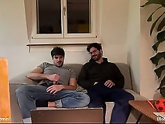 My straight friend wanking my cock for the first time