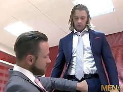 Johan Kane, the blond stud from MENATPLAY, dominates Logan Moore in the office setting