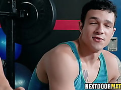 Gay sex in the gym