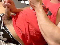 Chill time and getting off with a big gay cock