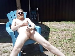 Chair fuck, shoeless, solo ass play