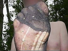 Black Pantyhose Tights Outdoors PHOTSET (Part 1)