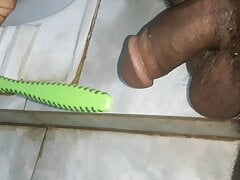 Young guy anal fuck with toothbrush