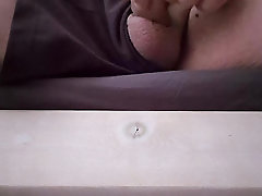 Jerking my dick and I shot a lot of cum while watching porn