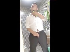 Asian guy giving a deep suck