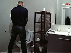 Slim Guy Gets His Ass Wrecked Doggy Style in the Bathroom by a Muscular Stud Who Won'_t Stop Fucking Him