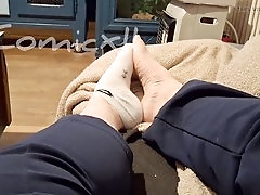 European master gives luscious foot worship to his gay feet slave Comicx