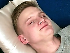 Light-haired teen Jacob O strokes his big cock like a pro