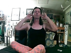 Crossdresser loves pantyhose cock and gets down to business