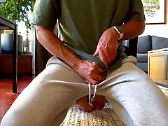 Gay hard, penis erection, unexperienced