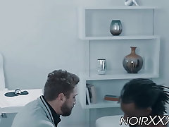 Businessman rimmed and anally fucked by athletic black stud