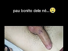 Colando o molde no pau dele