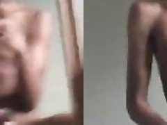 Black Boy rubs his dick