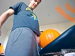 Gay halloween, gay monster cock, halloween pumpkin