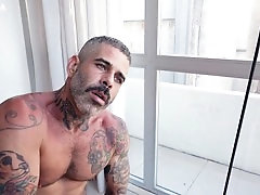 Grizzly jocks get down and dirty with their mature hairy fun