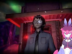 Femboy gets down with a dildo while playing spooky games