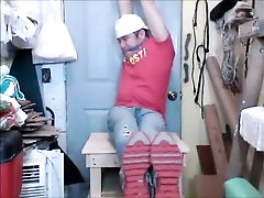 Xandro traps in bdsm bondage