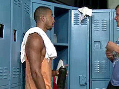 bi-racial fag hump in the locker room
