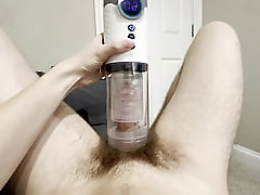 Cumming hard from first time using blowjob toy