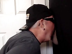 Hard cocks, first-timer, glory hole handjob