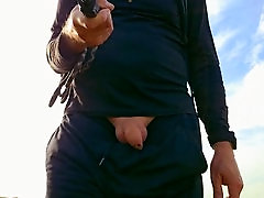 Soft cock enjoys gay outdoor exploration in nature