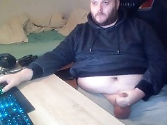 Chubby European guy Korus enjoys a nice session with his uncut cock