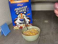Frosted Flakes Get More Frosted With 12  Ropes of Cum