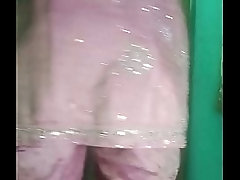 Indian Gay Crossdresser Bottom real homemade sex in pink salwar kurta with heavy jwellery just like a housewife