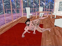 Animated 3D Gay Porn - Man Fucking Another Man in Spoon Position on Floor